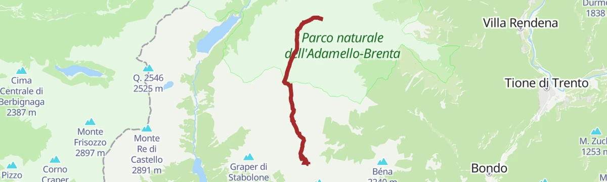 Route map: The ‘Orizzonti Liberi’ Route – The Great War Itineraries